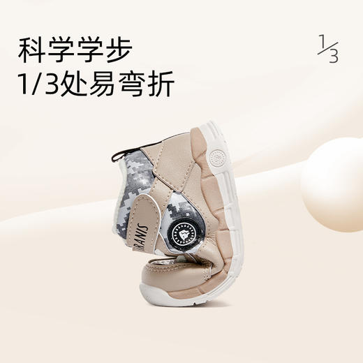 泰兰尼斯冬款婴童段加绒加厚高帮学步鞋T01B3D3227 商品图5