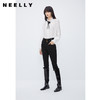 NEELLY纳俪商场同款黑色打底裤外穿秋冬加绒紧身弹力铅笔裤牛仔裤N24104H04574 商品缩略图0