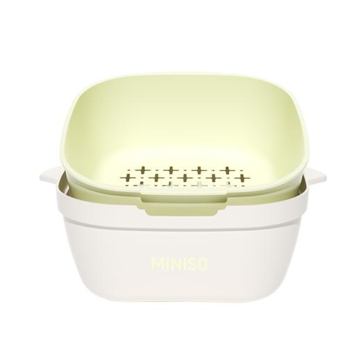 MINISO清风系列 双层沥水收纳篮四件套 商品图1