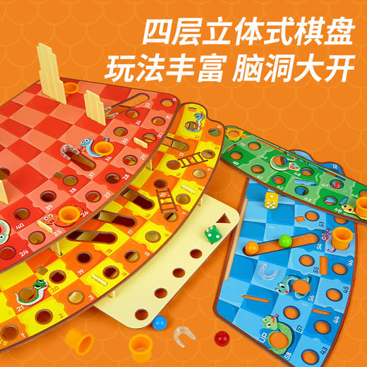 【小蛇爬楼梯】智蔻 立体蛇梯棋 3D游戏 亲子休闲聚会互动 多人玩具儿童益智桌游 4岁+ 商品图2