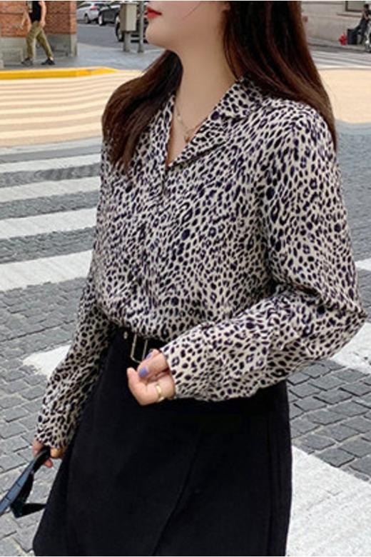 LNNNS 复古豹纹高腰裙裤套装 10232 商品图2