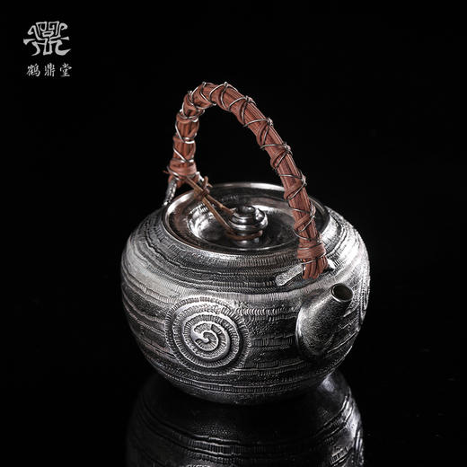 鹤鼎堂银壶闻天系列敬明螺旋纹汤沸（小）（缺货） 商品图2