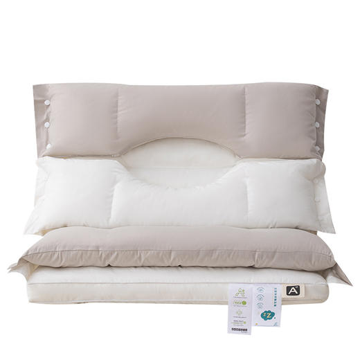 【1对立减20】A类母婴级面料三芯颈椎枕 高支高密科学分区可拆卸设计 温柔承托贴合放松肩颈 安睡一整晚 商品图4