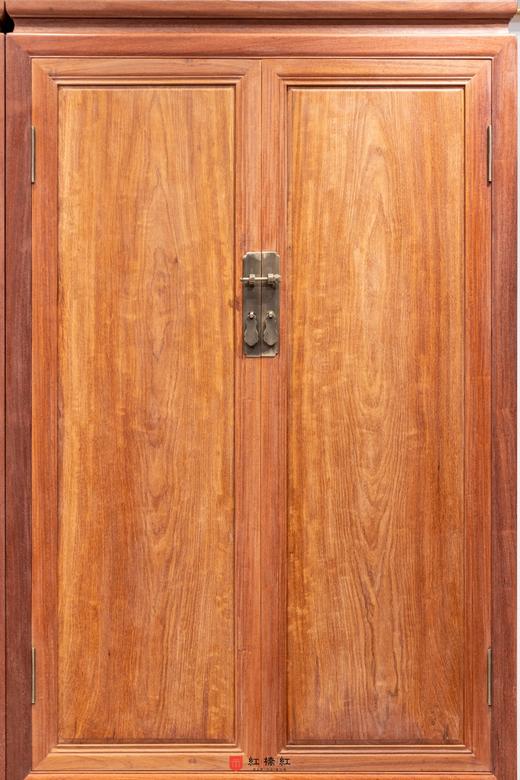 红桥红  家具严选  缅甸花梨（大果紫檀）  【198 两门三抽屉 素面衣柜 拼板】 商品图2