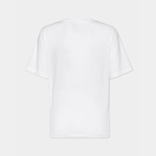 DSQUARED2 女士字母徽标棉质平纹针织宽松圆领短袖T恤 白色 S72GD0551 S24662 100 商品图1