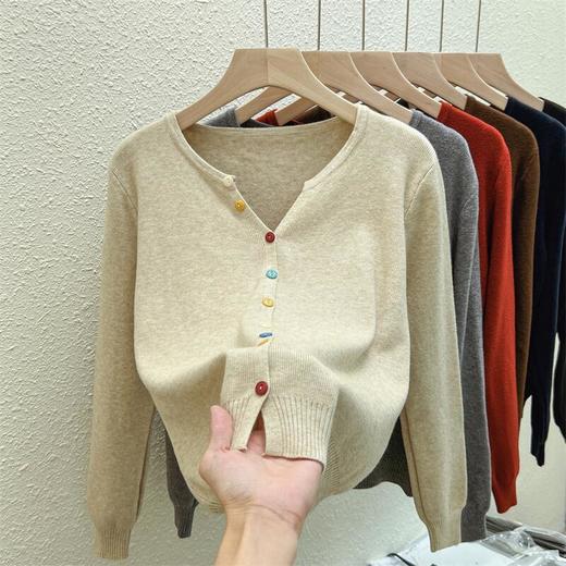 【针织毛衣开衫】复古慵懒风毛衣 秋冬休闲软糯针织显瘦针织衫毛衣 商品图8