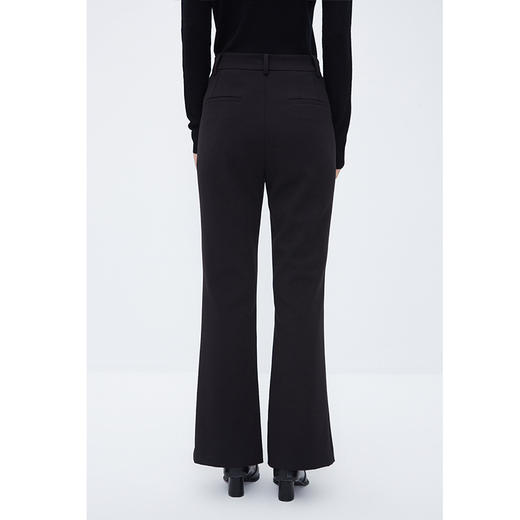 NEELLY纳俪商场同款黑色休闲喇叭裤女开叉西装裤高级感垂感九分裤N24104H04555 商品图3