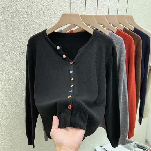 【针织毛衣开衫】复古慵懒风毛衣 秋冬休闲软糯针织显瘦针织衫毛衣 商品图6