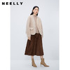 NEELLY纳俪商场同款*绵羊毛皮草外套女短款高级感保暖毛毛外套N24104C04611 商品缩略图0