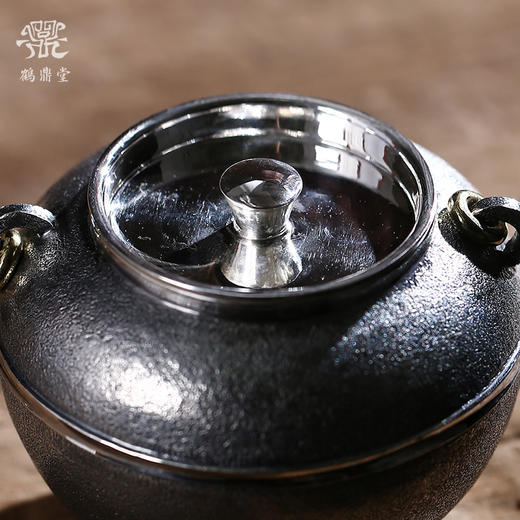 鹤鼎堂闻天系列崇丘茶叶罐麻纹（银色）（缺货） 商品图3