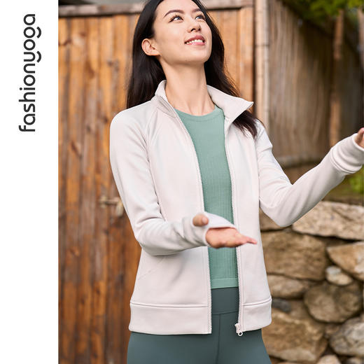 F14875收腰修身绒感外套 商品图7