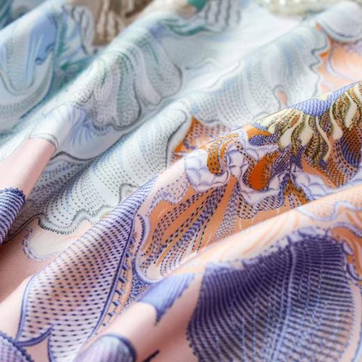 【春上新】10楼 富安娜  国绣独幅床单四件套 / 国色系列•风清月朗 /加大 粉 （230*229cm)  吊牌价6380元   活动价2999元 商品图3