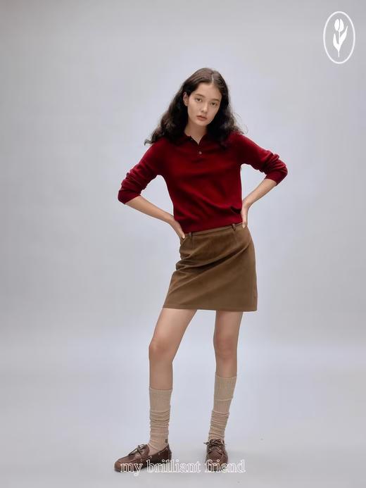 shyshystill/shy202408030/复古A字麂皮格纹防走光内衬半身裙 商品图4