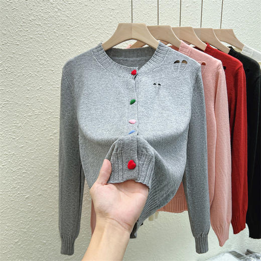 【针织毛衣开衫】复古慵懒风毛衣 秋冬休闲软糯针织显瘦针织衫毛衣 商品图10