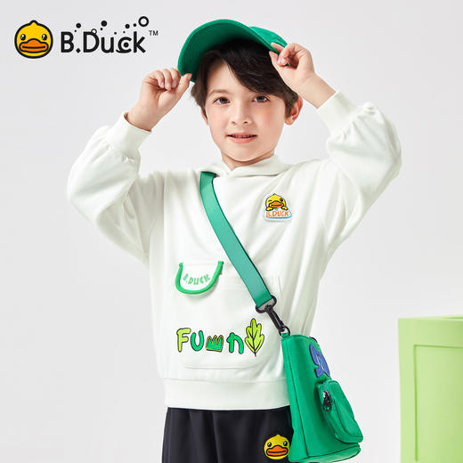B.Duck小黄鸭童装儿童连帽卫衣男童春秋新款休闲上衣 BF1508399 商品图4
