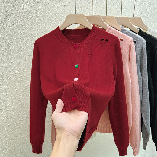 【针织毛衣开衫】复古慵懒风毛衣 秋冬休闲软糯针织显瘦针织衫毛衣 商品图9