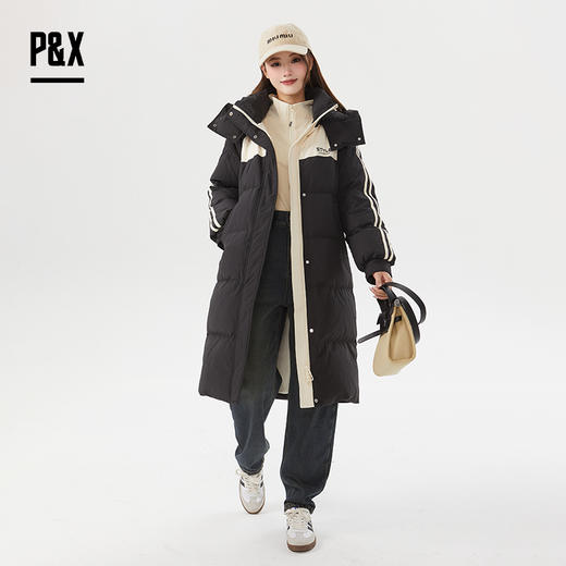 P&X设计师女装冬季长款休闲棉服824424277黑色 商品图0