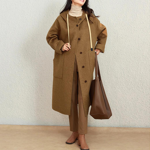 裁缝学苑AS358连帽双面羊绒大衣纸样女装新款中长款外套服装打板 商品图5