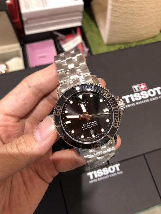 天梭海星机械系列潜水男表，SW机芯..全套包装配件..仅有几块.. 商品图6