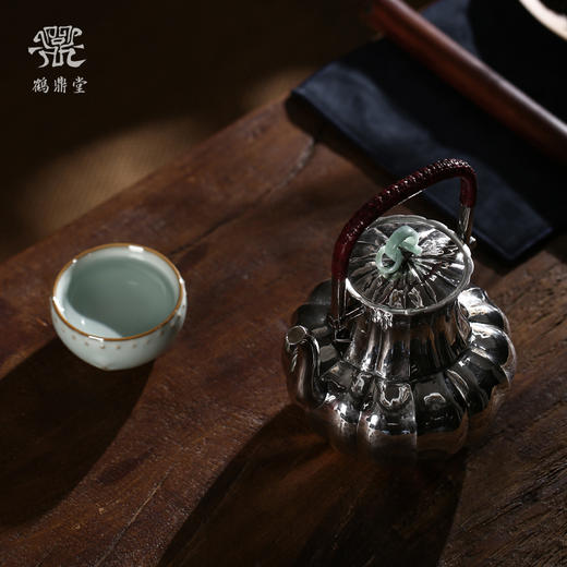 鹤鼎堂银壶闻天系列骏尨汤沸（银色）（缺货） 商品图1
