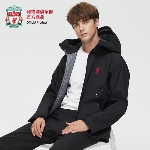 【官方正版】利物浦俱乐部 | 黑色防水防风印花运动冲锋衣 商品图3