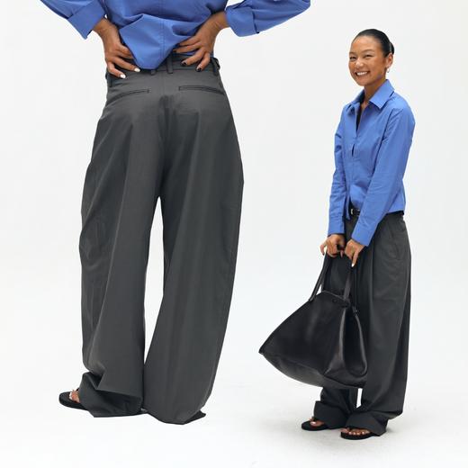 oneup索罗娜打褶休闲裤 商品图2