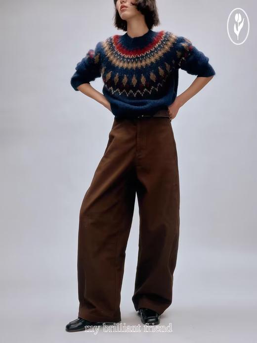 shyshystill/shy202408040/纯棉微廓形立体收腰松弛显瘦香蕉长裤 商品图2