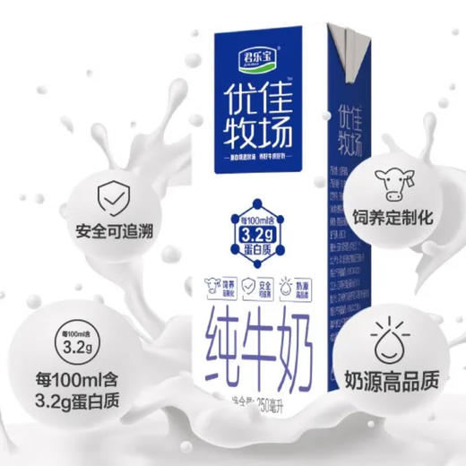君乐宝优佳牧场纯牛奶250ml*12盒 商品图2