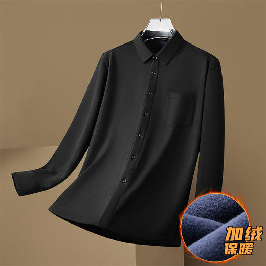 【特大码】【加绒】【封口款】【新款DM】大依优型大码加绒高弹长袖衬衫男宽松加肥加大码男士休闲商务衬衣上衣胖子 商品图7