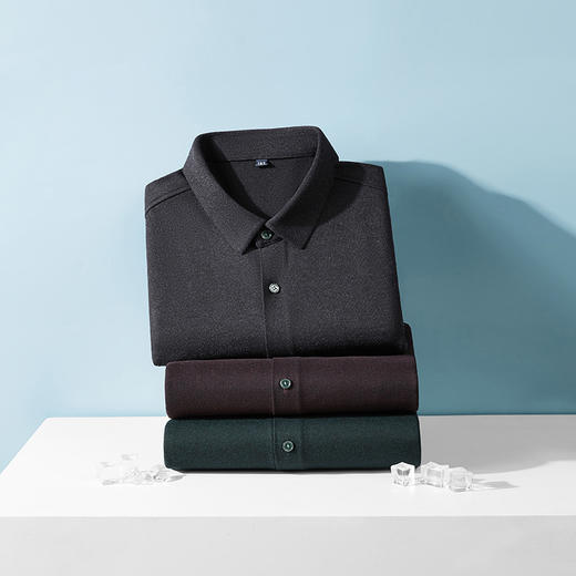 【新款DM】大依优型大码磨毛长袖衬衫男宽松加肥加大码男士休闲商务衬衣上衣胖子 商品图11