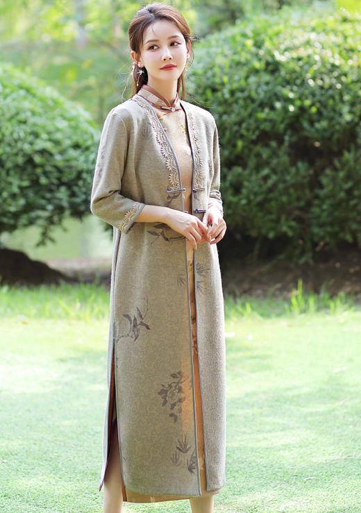 显瘦长款旗袍妮子外套QMR 商品图4