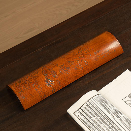 明 竹雕高山深谷归居图大臂搁 商品图0