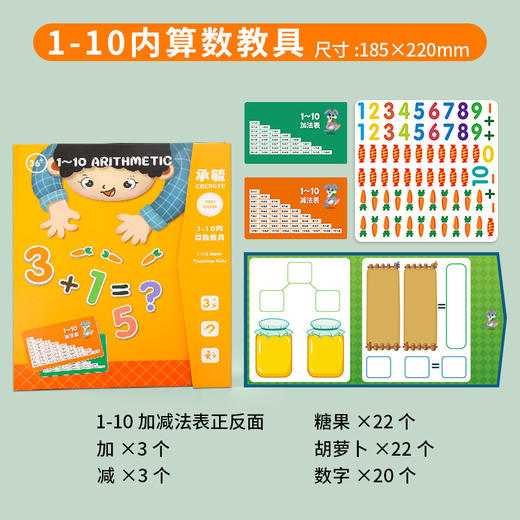 【加减法神器！磁力十格阵教具】数字启蒙儿童算数分解学习20以内幼儿园 商品图10