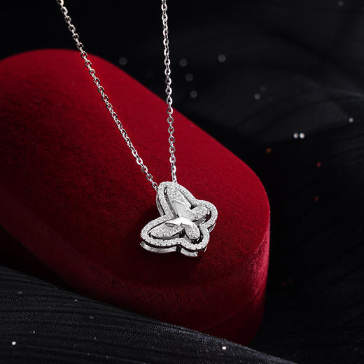 子佩集S925银【黎明闪蝶】套链【XL021638】纯银时尚项链蝴蝶2410 商品图1