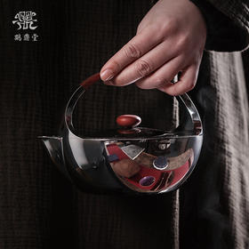 鹤鼎堂银壶闻天系列月食汤沸镜面（黑色)（缺货）