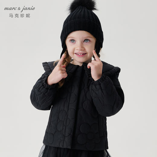 马克珍妮女童娃娃领早秋外套儿童薄棉棉衣宝宝2024年秋冬装241198 商品图4