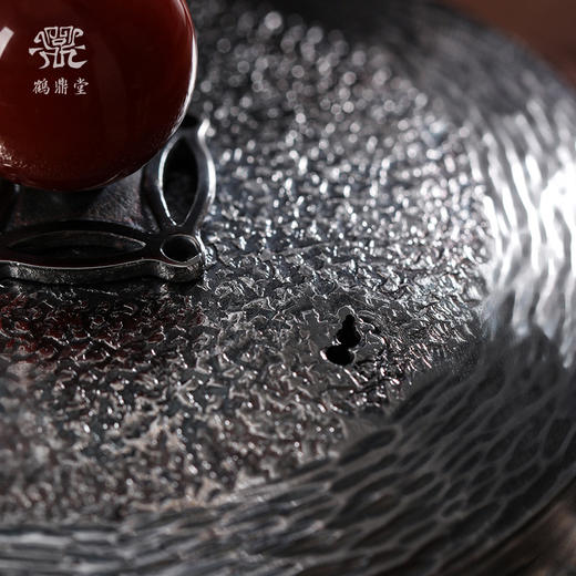 鹤鼎堂银壶闻天系列淄衣横纹坚纹雪花纹汤沸（银色）（缺货） 商品图3