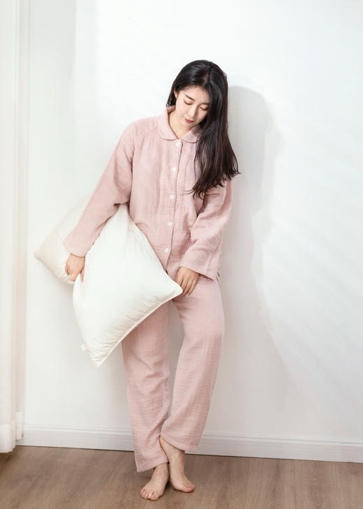 宜色家轻柔小棉袄四层纱家居服 商品图1