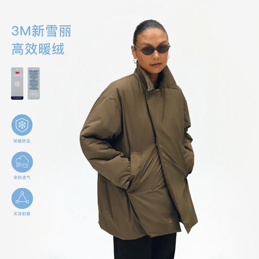 oneup3M新雪丽中长款西装领棉服 商品图0