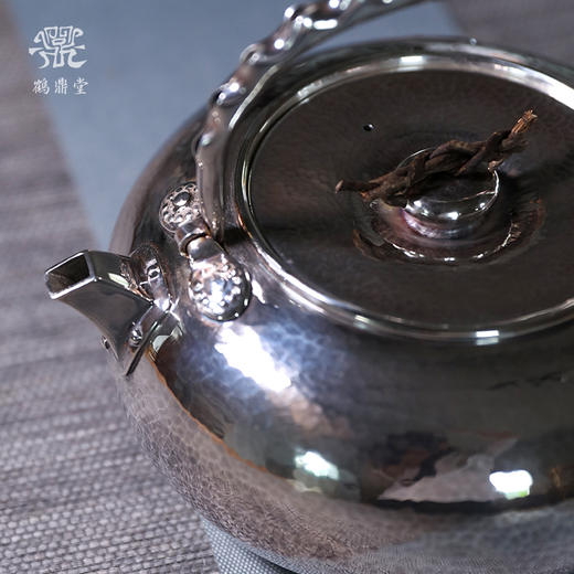 鹤鼎堂银壶闻天系列击鼓汤沸錾刻大雁（缺货） 商品图4