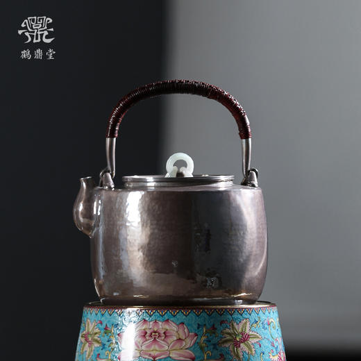 鹤鼎堂银壶闻天系列终南槌目纹汤沸（紫皮）（缺货） 商品图0