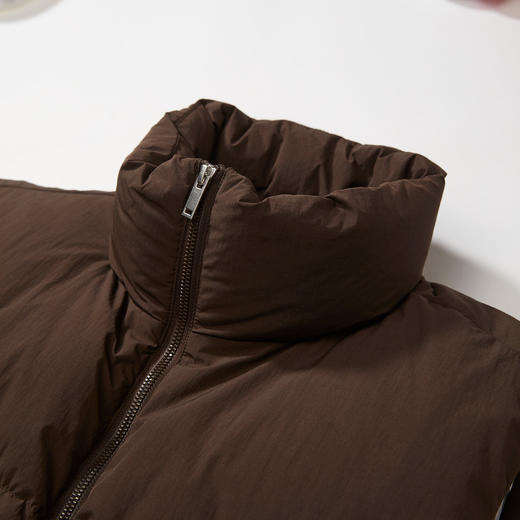 棉仓357815005-宽松版生物基尼龙立领羽绒马甲 商品图3