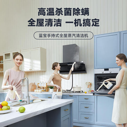 蓝宝（BLAUPUNKT）蓝宝家用高温高压蒸汽清洁机便携式多功能厨房空调清洗机一体手持式蒸汽清洁机清洗机 25年新色暖杏黄【升级12件全套】 商品图6
