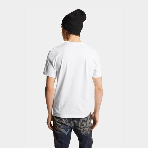 DSQUARED2 男士小熊酷版棉质平纹针织圆领短袖T恤 白色 S74GD1316 D20014 100 商品图2