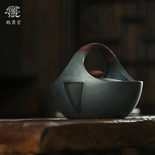 鹤鼎堂银壶闻天系列月食汤沸镜面（灰青）（缺货） 商品图1