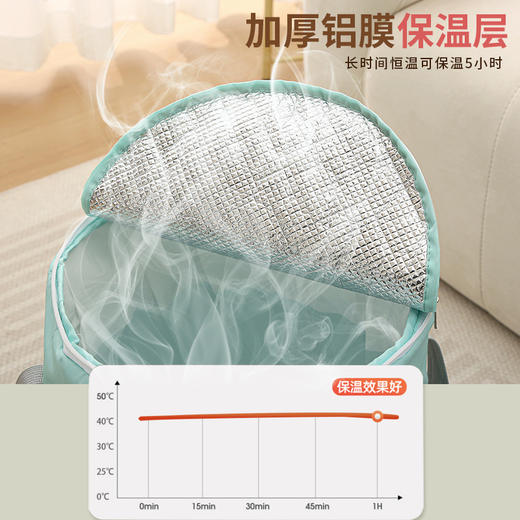 【畅想足浴！便携式折叠泡脚桶】告别传统泡脚桶，升级五层加厚保温层，铝膜保温层持久恒温，好品质装水就知道，结实不松垮，便携式保温足浴盆，家用多功 能泡脚袋L 商品图4