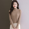 CC-101-546秋冬保暖100羊绒衫女半高领麻花毛衣时尚百搭套头针织打底衫 商品缩略图0