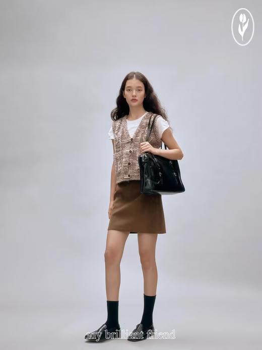 shyshystill/shy202408030/复古A字麂皮格纹防走光内衬半身裙 商品图3