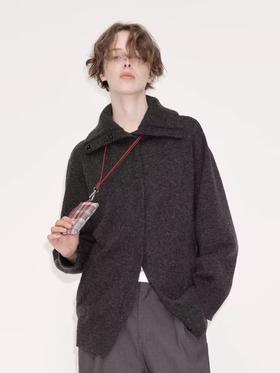 出逃赤岗西/CT0008/翻领纽扣针织开衫