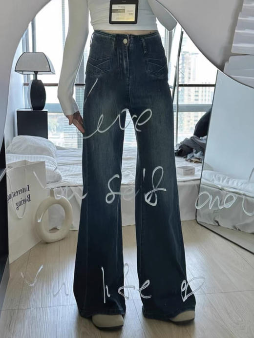 <曾小咸推荐>复古港风喇叭牛仔裤女 日常159/件 活动价139.99！！【预售款，预计3-15天发货】 商品图2